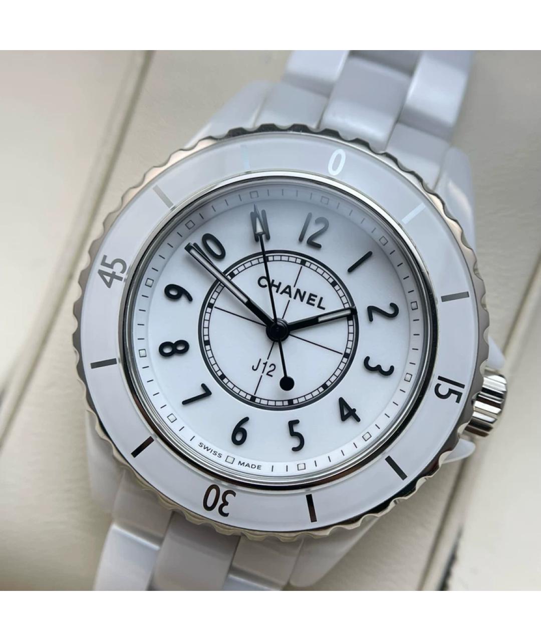 CHANEL Белые керамические часы, фото 2