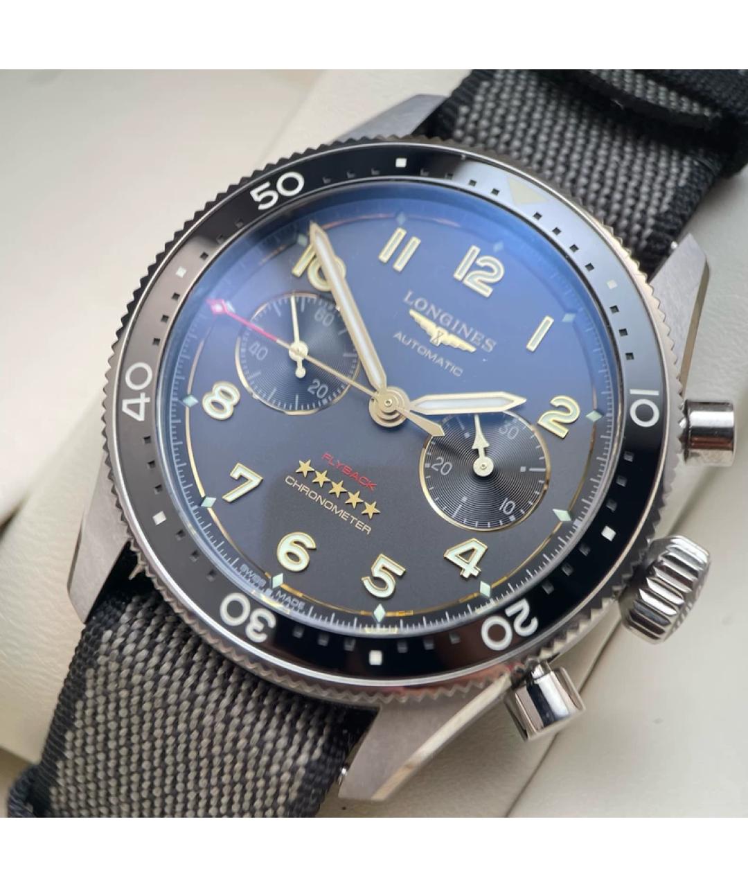 LONGINES Синие керамические часы, фото 2