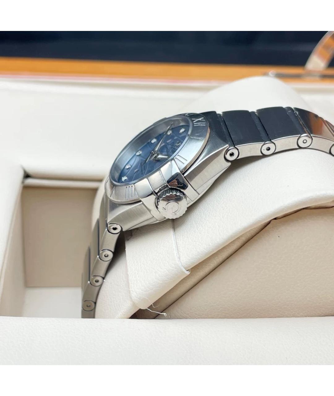 OMEGA Синие металлические часы, фото 5