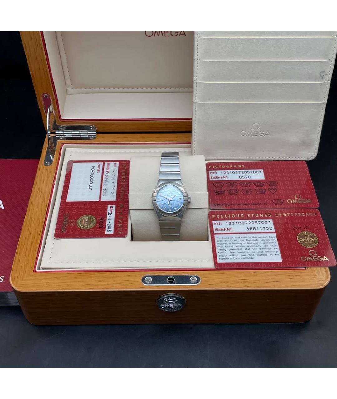 OMEGA Синие металлические часы, фото 2