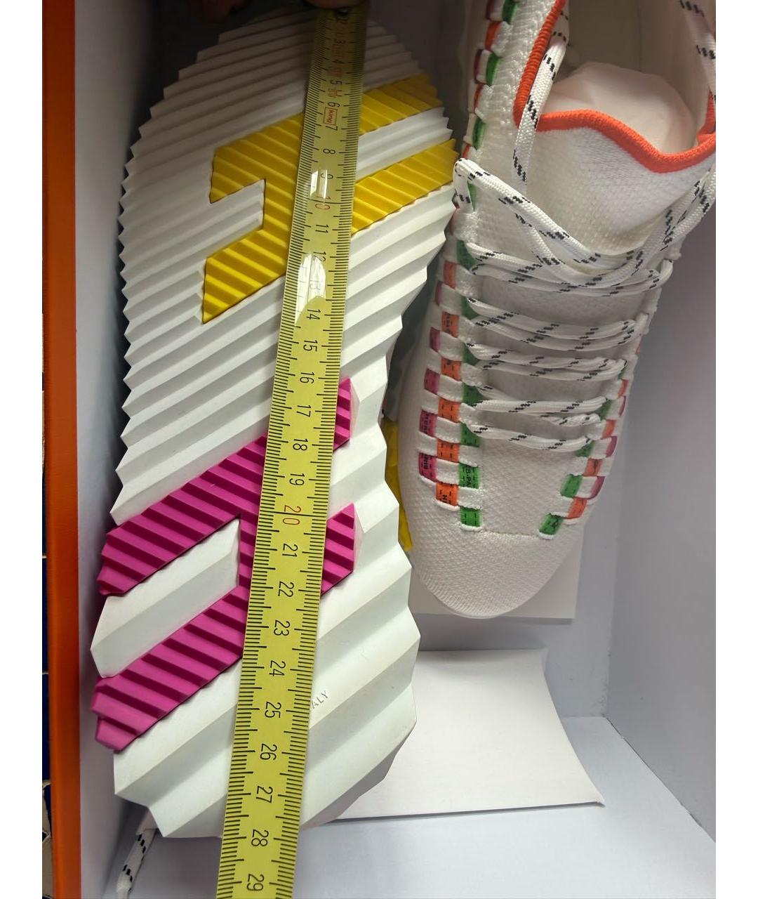 HERMES Белые текстильные кроссовки, фото 4