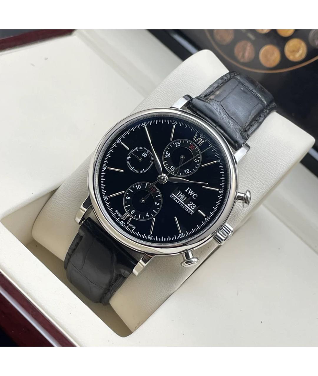 IWC Синие металлические часы, фото 7