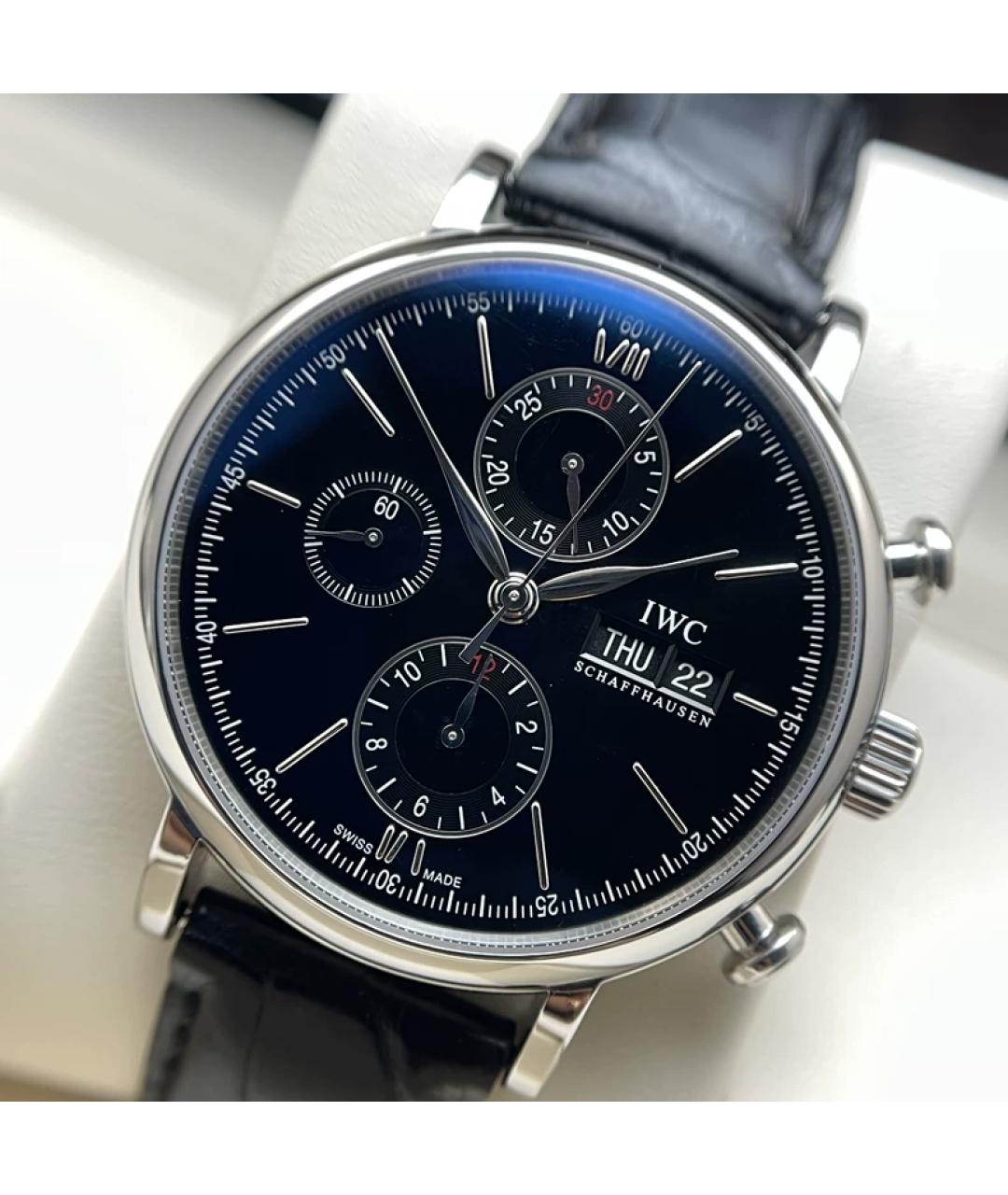 IWC Синие металлические часы, фото 2