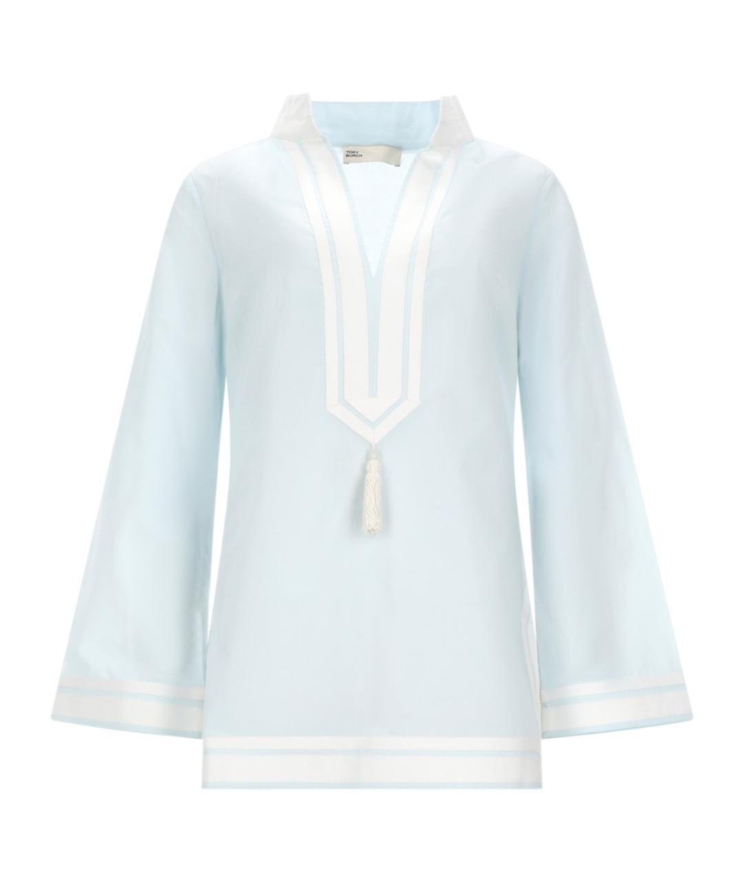 TORY BURCH Голубая хлопковая рубашка, фото 1