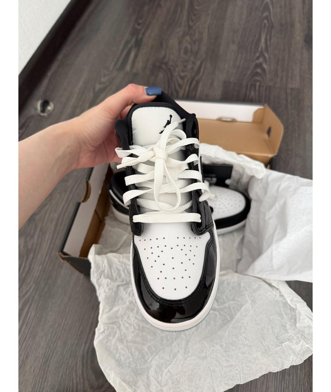 JORDAN Черные кроссовки из лакированной кожи, фото 6