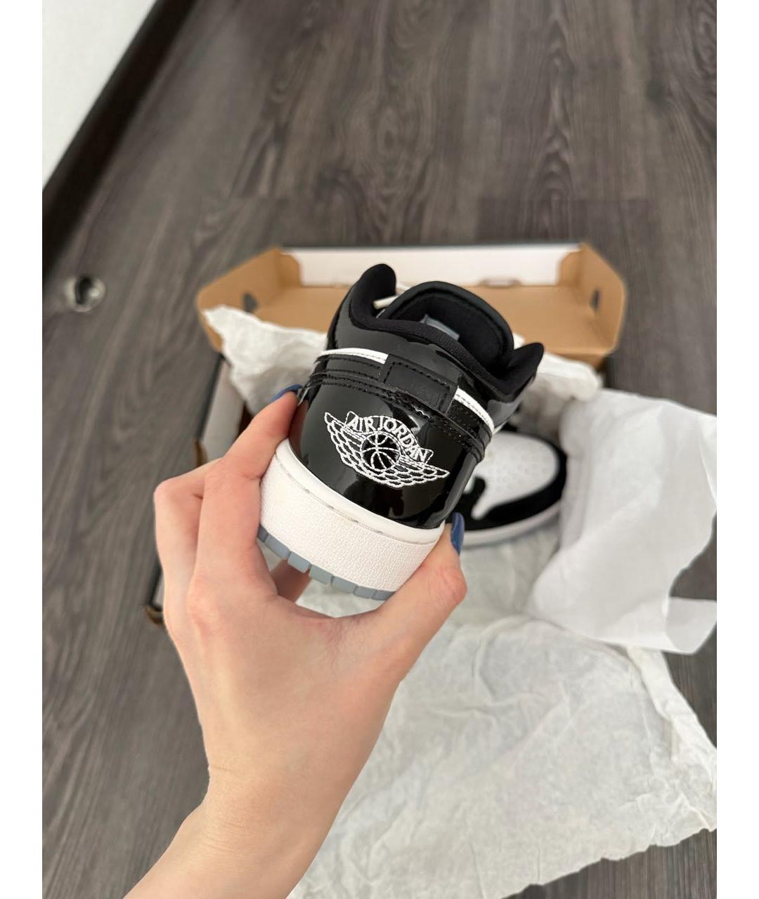 JORDAN Черные кроссовки из лакированной кожи, фото 7