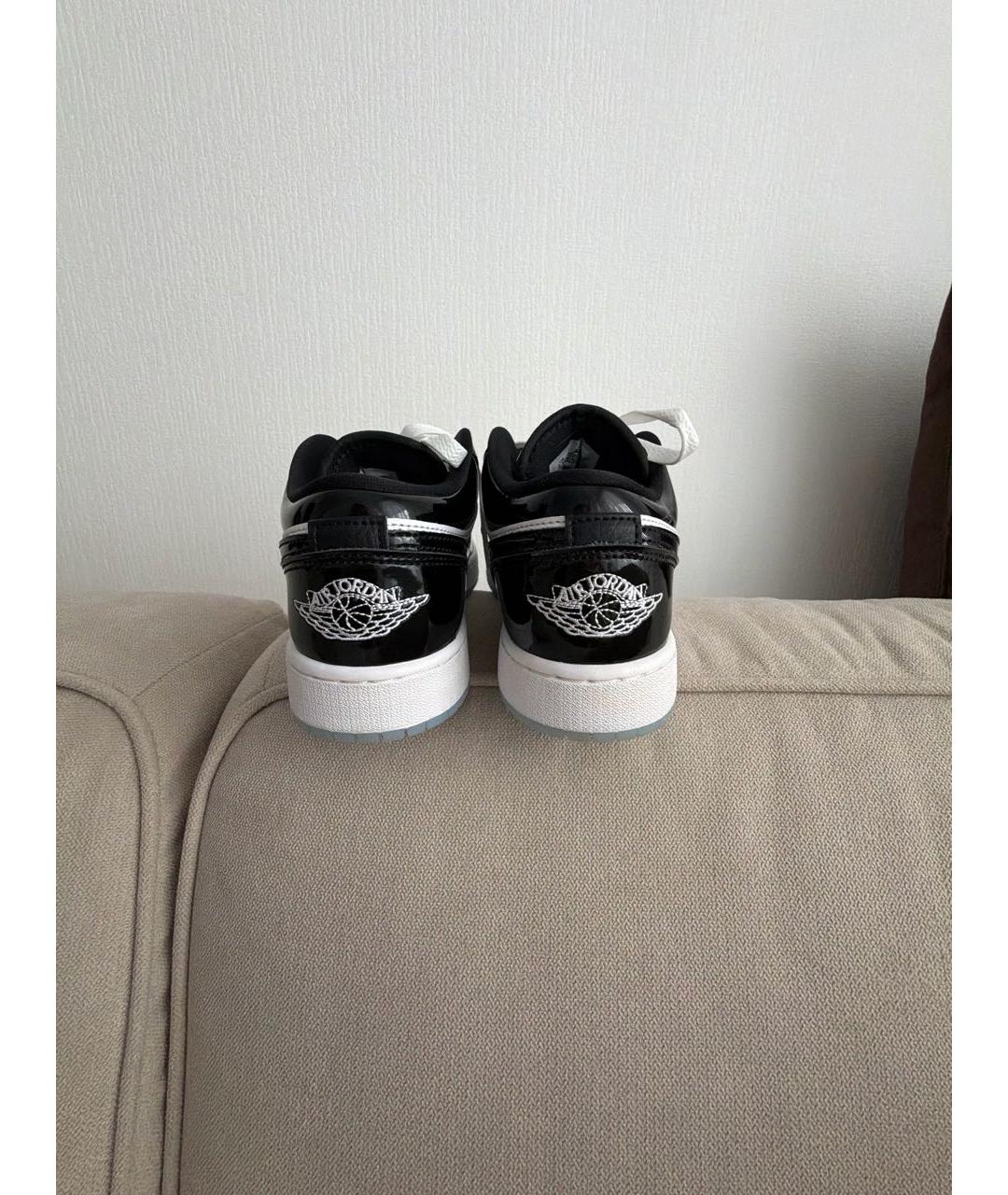 JORDAN Черные кроссовки из лакированной кожи, фото 4