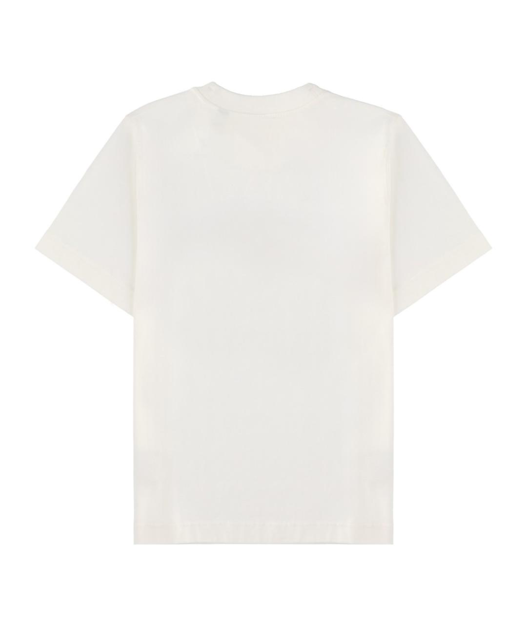 BURBERRY Белая хлопковая футболка, фото 2