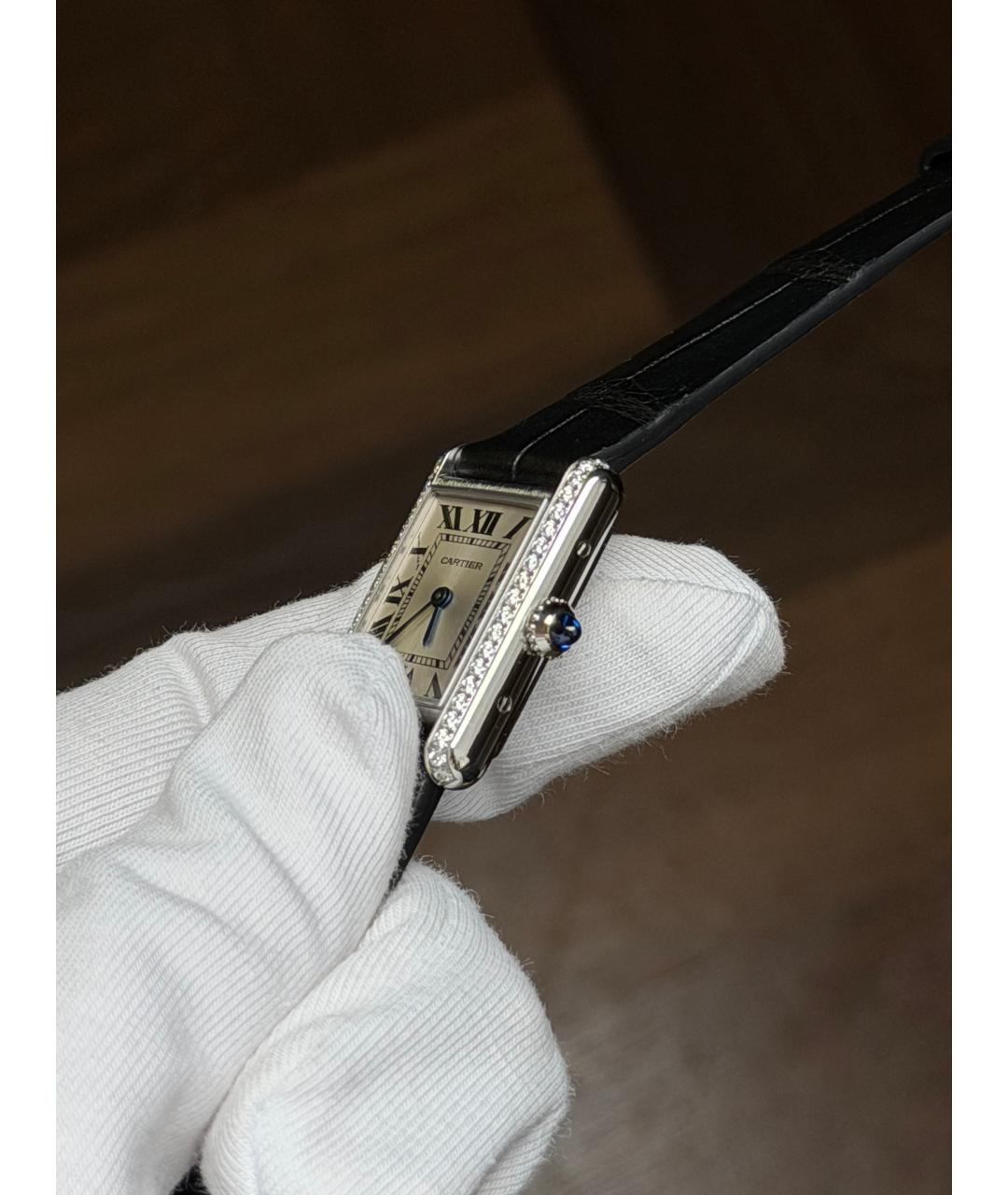 CARTIER Белые часы, фото 4