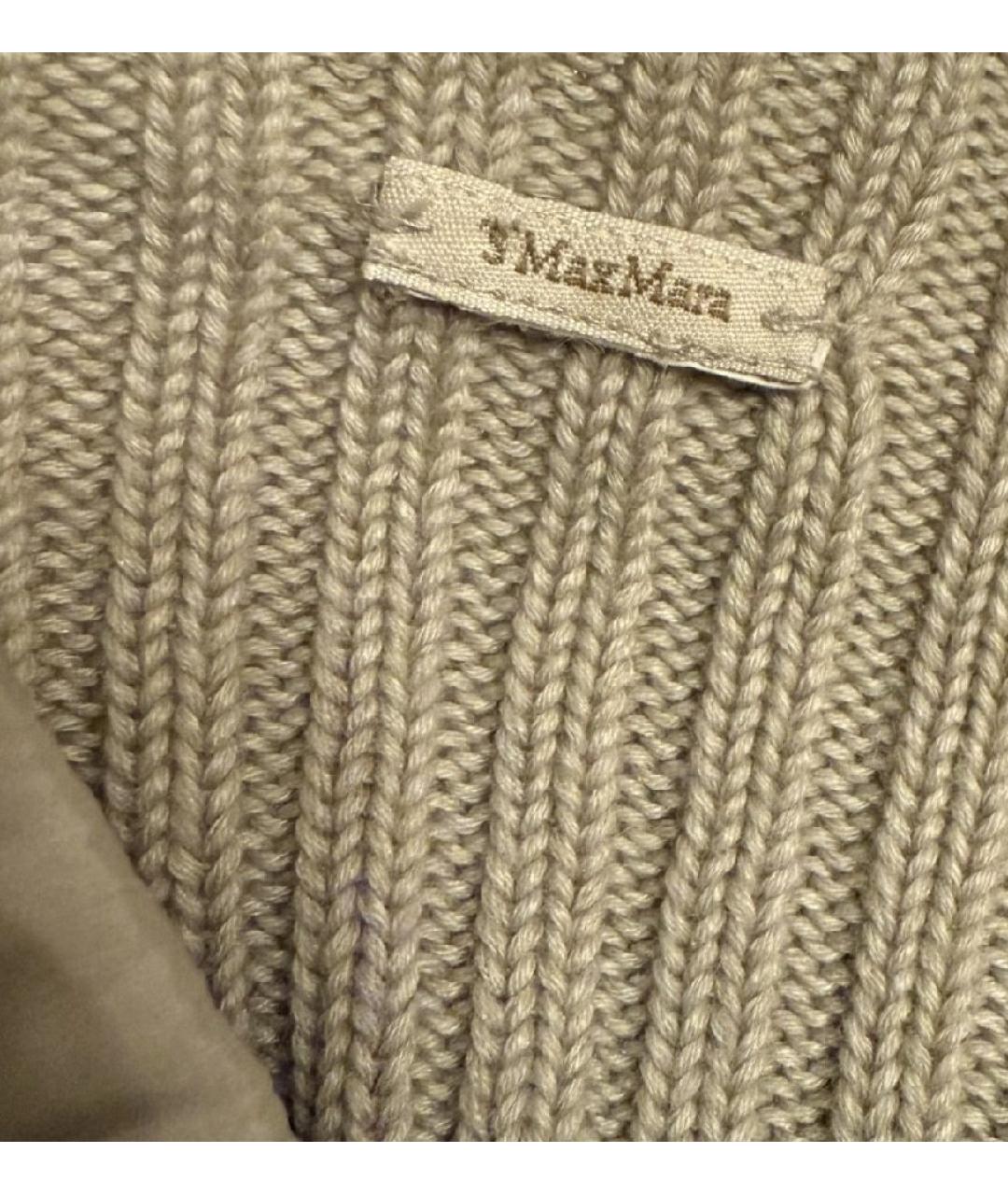 'S MAX MARA Серый шерстяной шарф, фото 3