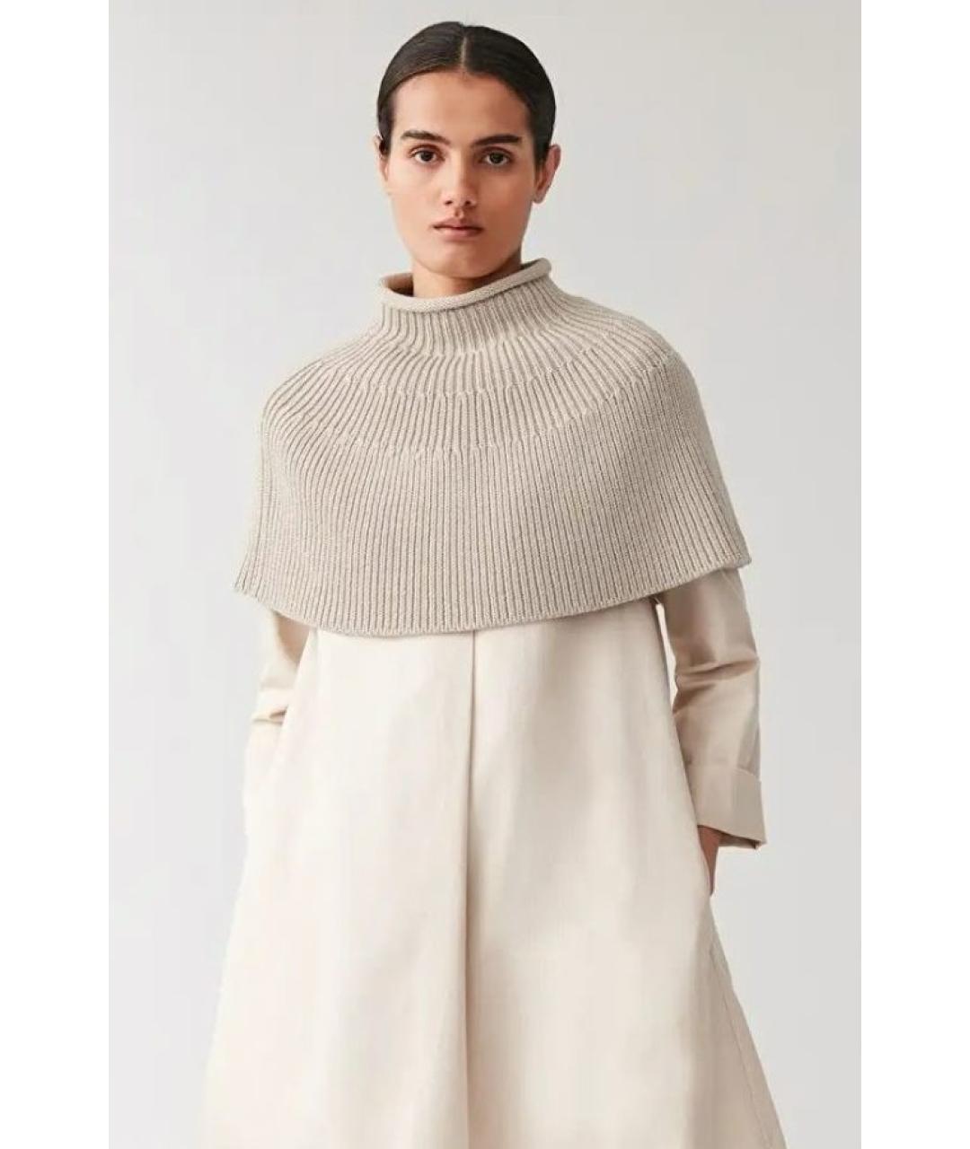 'S MAX MARA Серый шерстяной шарф, фото 5