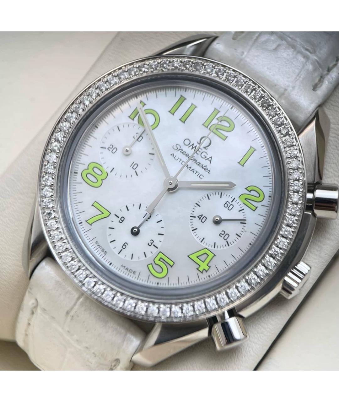 OMEGA Белые металлические часы, фото 2