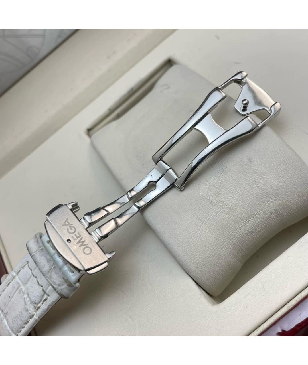 OMEGA Белые металлические часы, фото 8