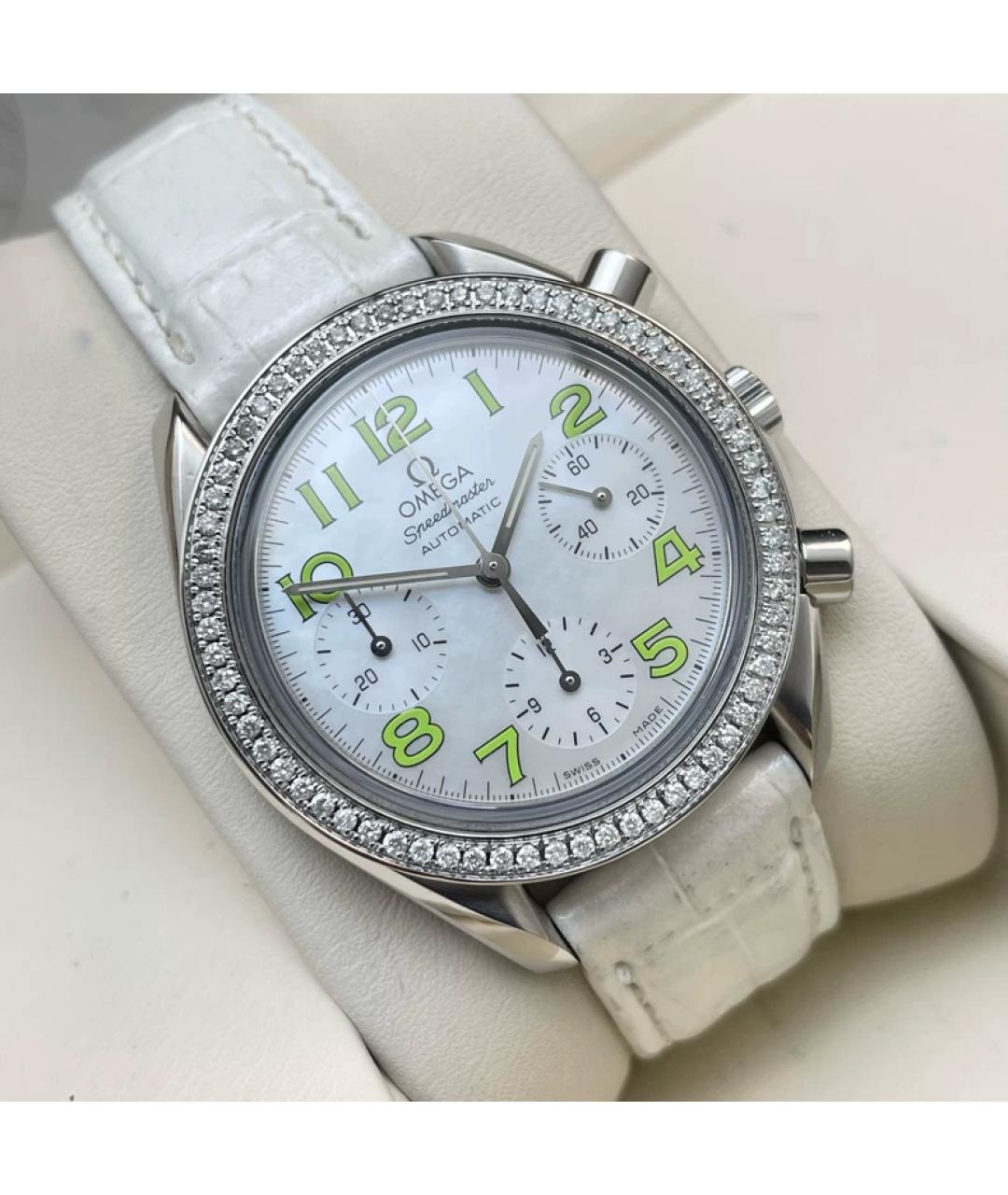 OMEGA Белые металлические часы, фото 3