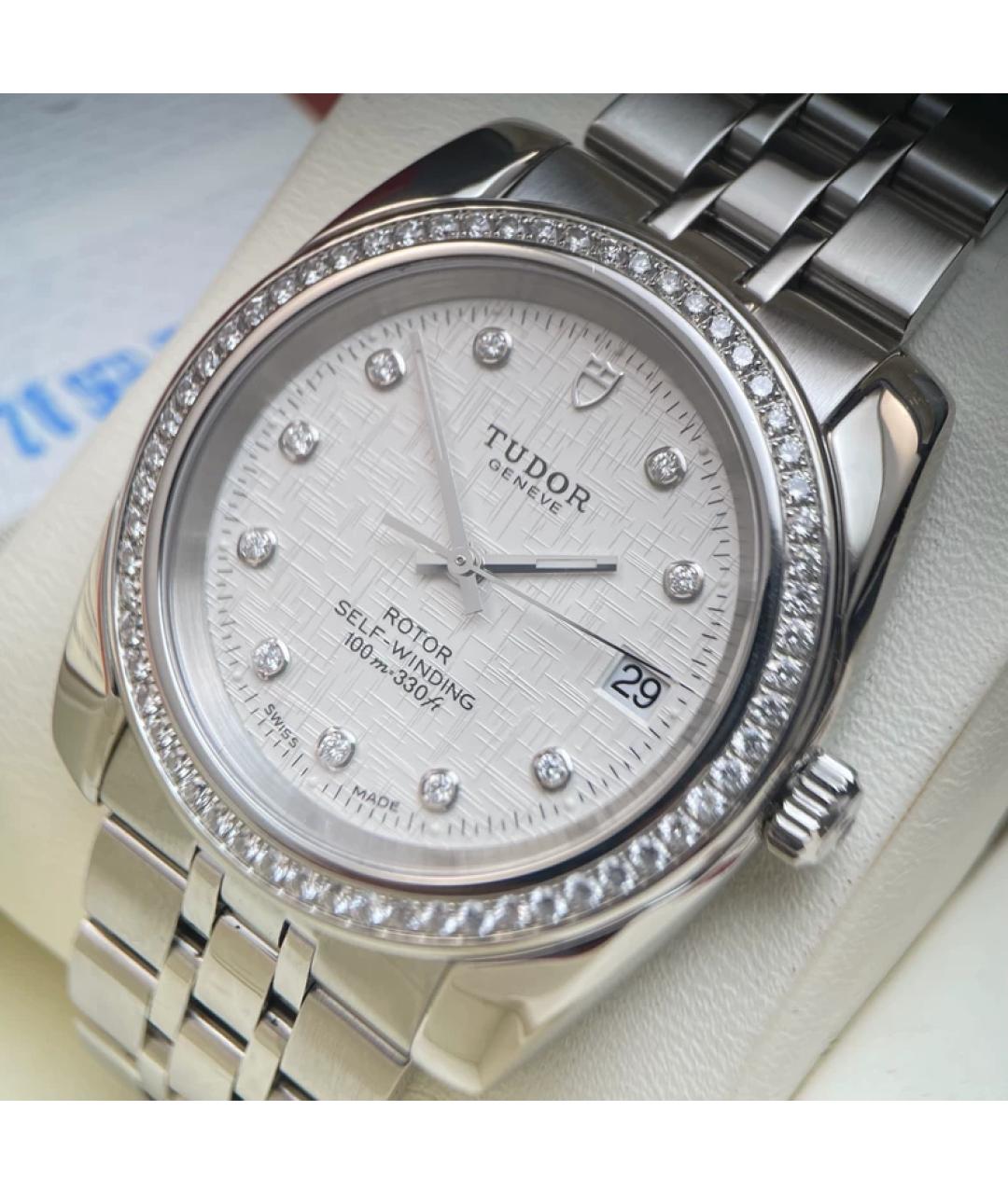 TUDOR Серебряные металлические часы, фото 3