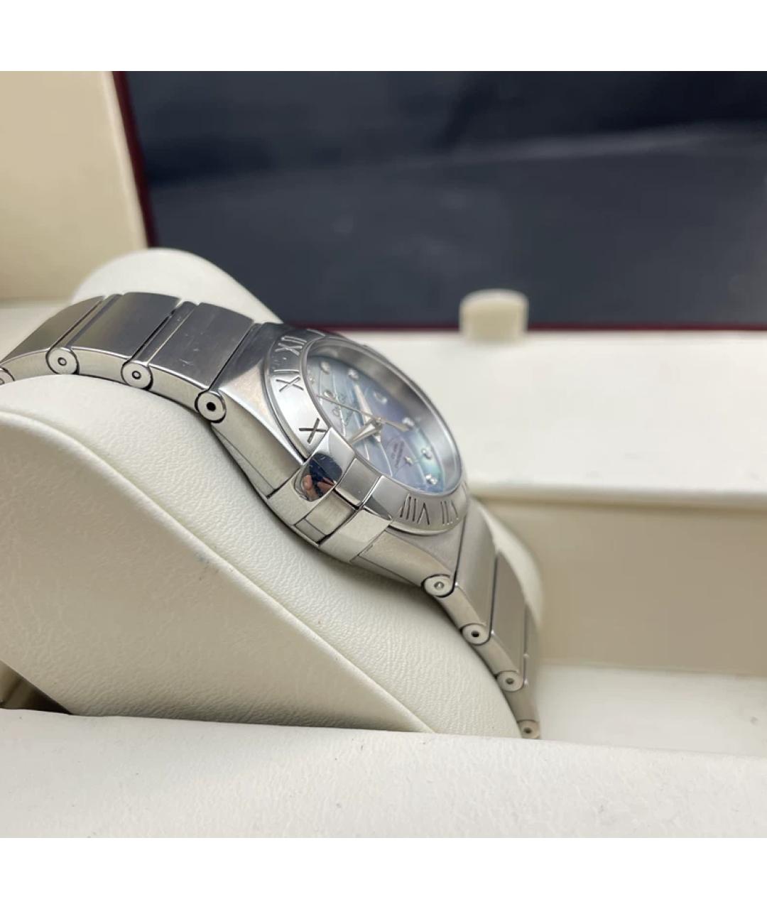 OMEGA Голубые металлические часы, фото 6