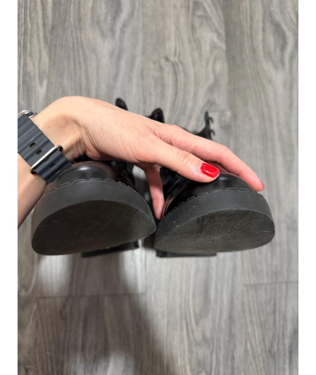 PRADA Черные кожаные ботинки, фото 3