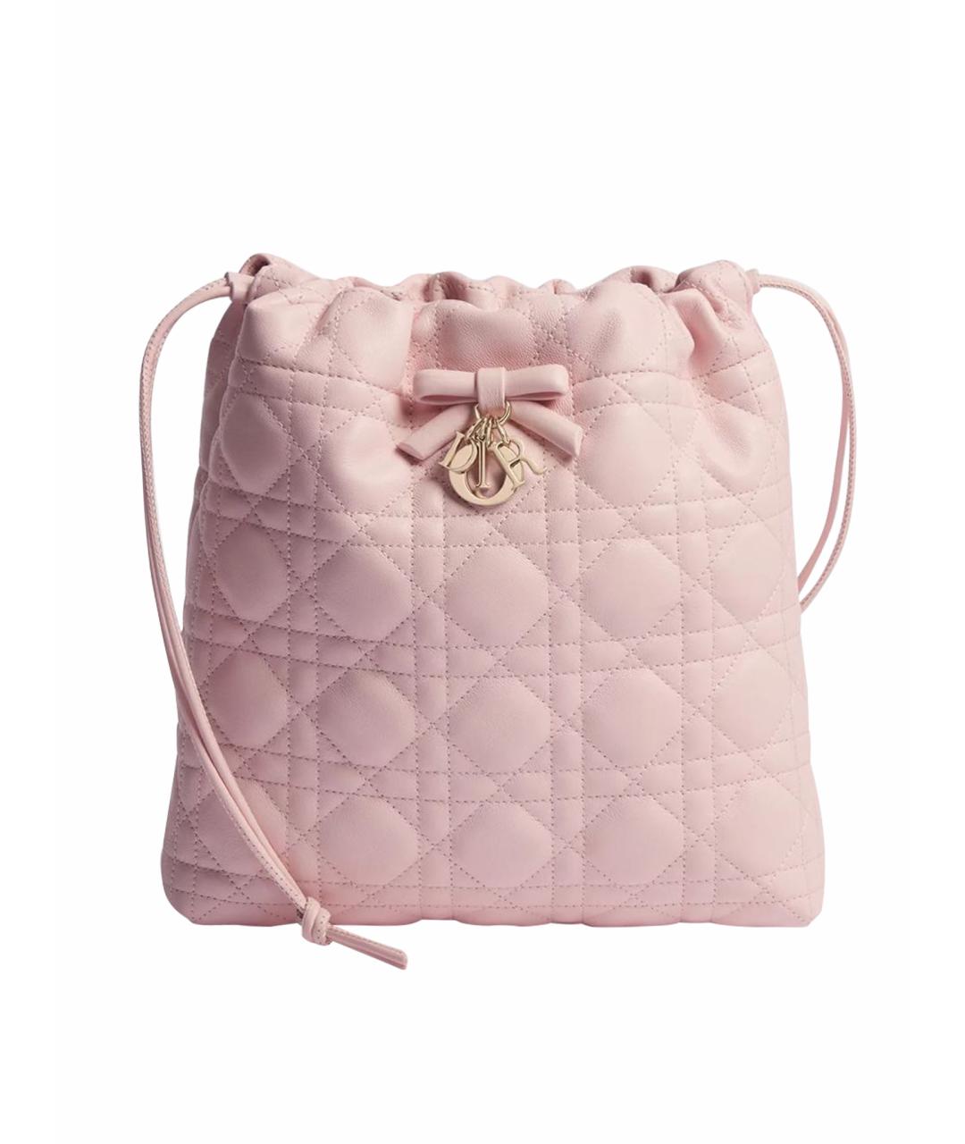 CHRISTIAN DIOR Розовая кожаная сумка тоут, фото 4