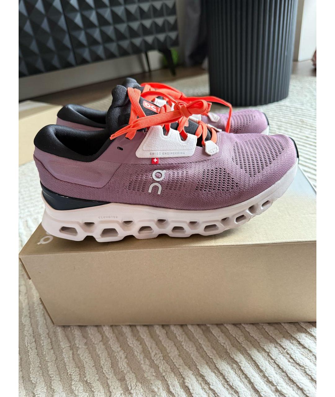 ON Фиолетовые синтетические низкие кроссовки / кеды, фото 7