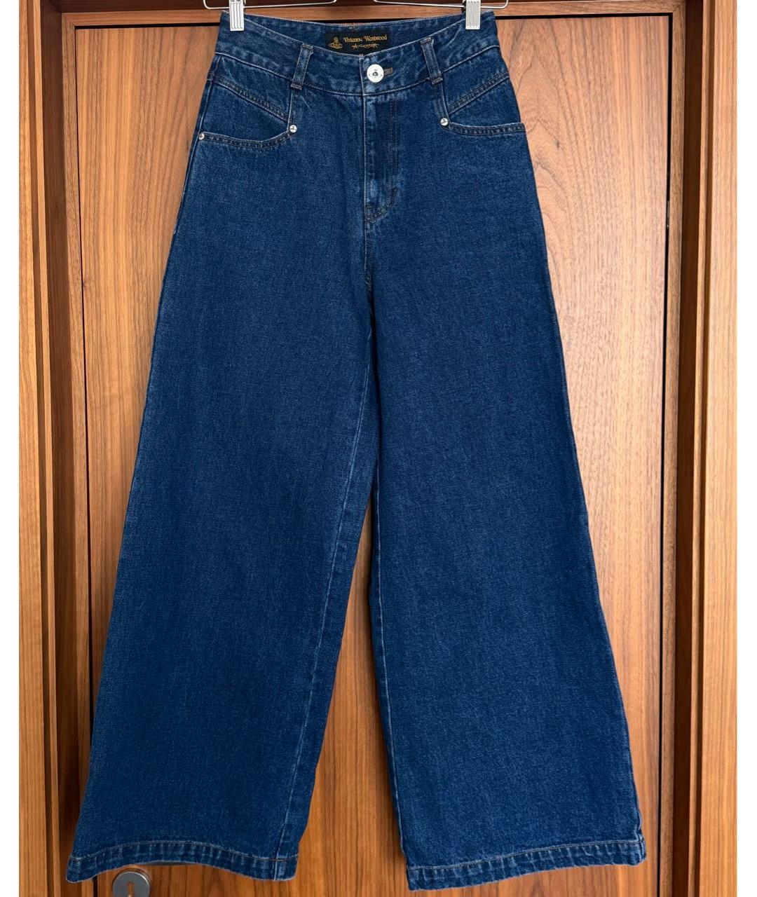 VIVIENNE WESTWOOD Синие хлопковые прямые джинсы, фото 6