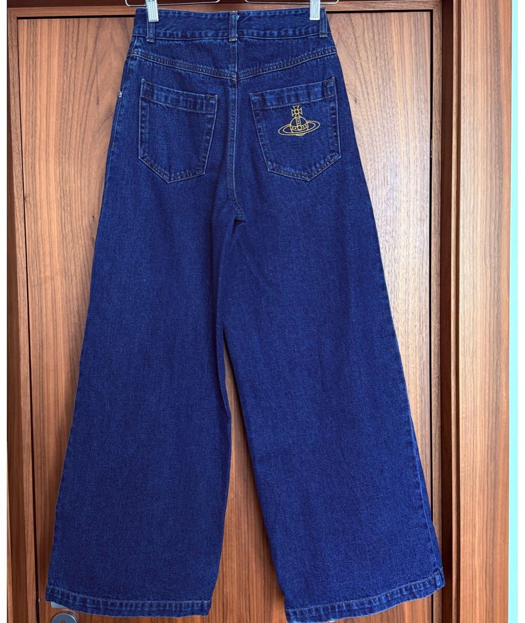 VIVIENNE WESTWOOD Синие хлопковые прямые джинсы, фото 2