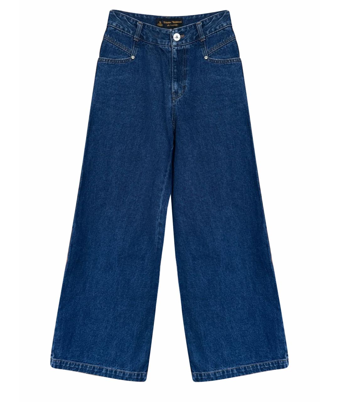 VIVIENNE WESTWOOD Синие хлопковые прямые джинсы, фото 1