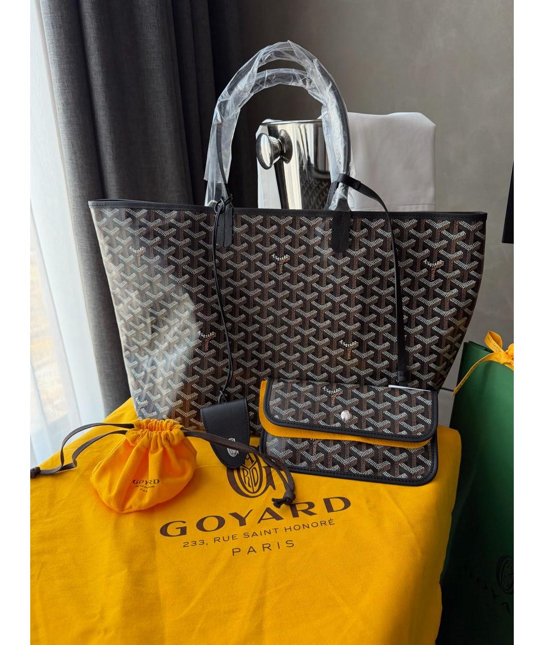GOYARD Черная сумка тоут, фото 9