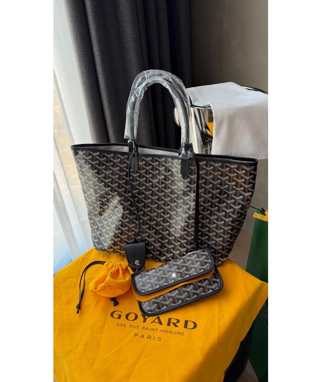 GOYARD Черная сумка тоут, фото 2