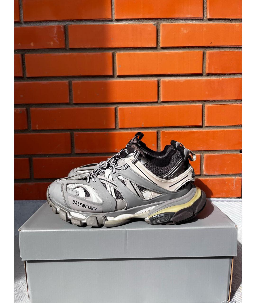 BALENCIAGA Серые низкие кроссовки / кеды, фото 4