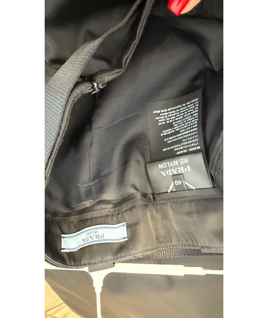 PRADA Черная полиэстеровая юбка миди, фото 3