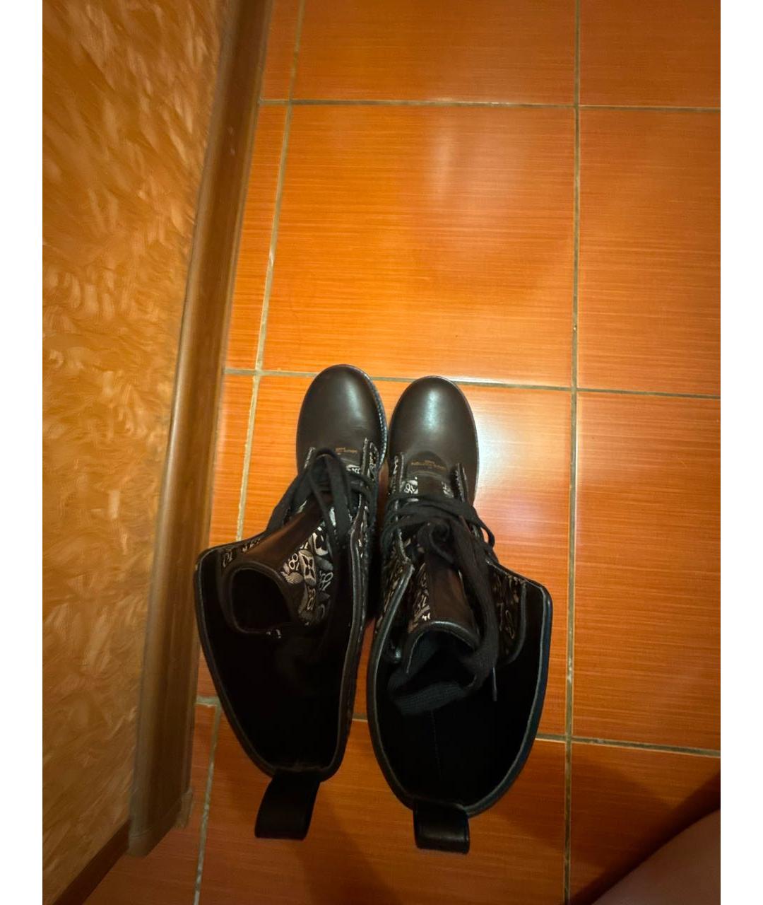 LOUIS VUITTON Черные кожаные ботинки, фото 3