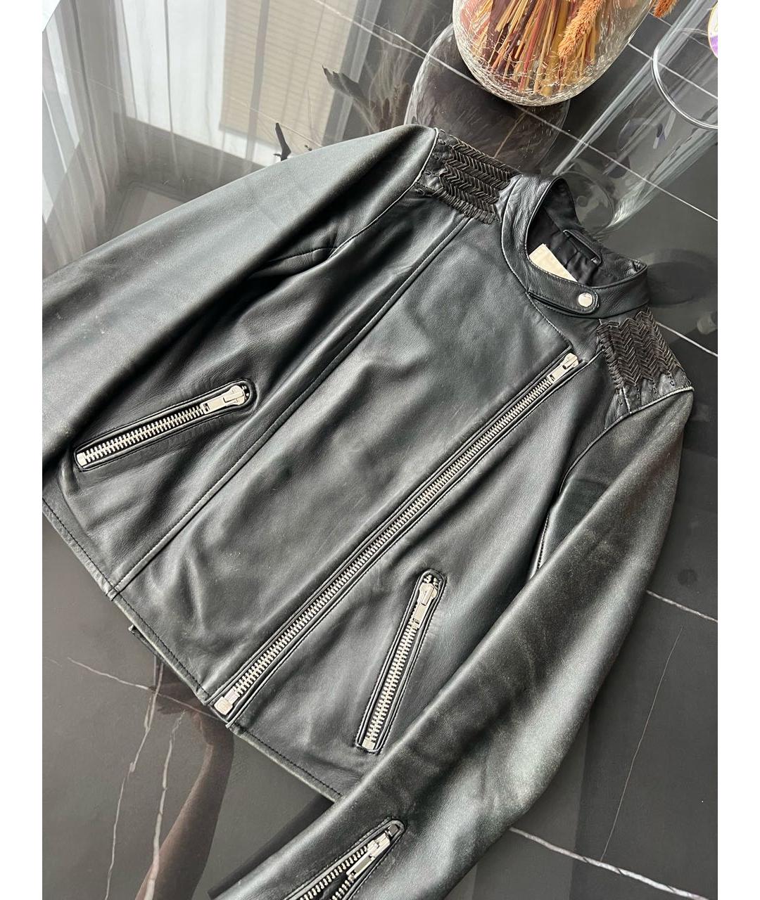 MAJE Черная кожаная куртка, фото 8