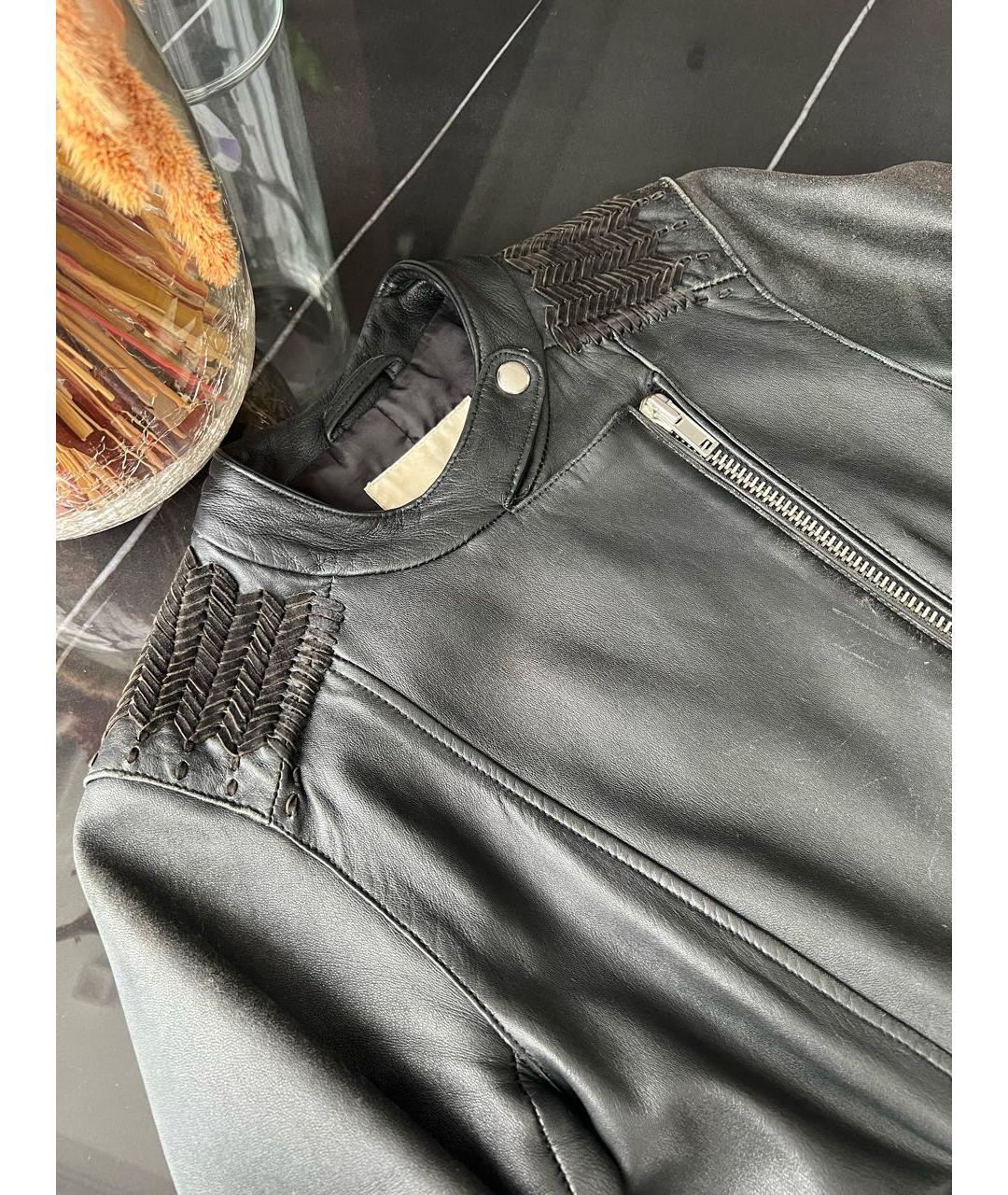 MAJE Черная кожаная куртка, фото 6