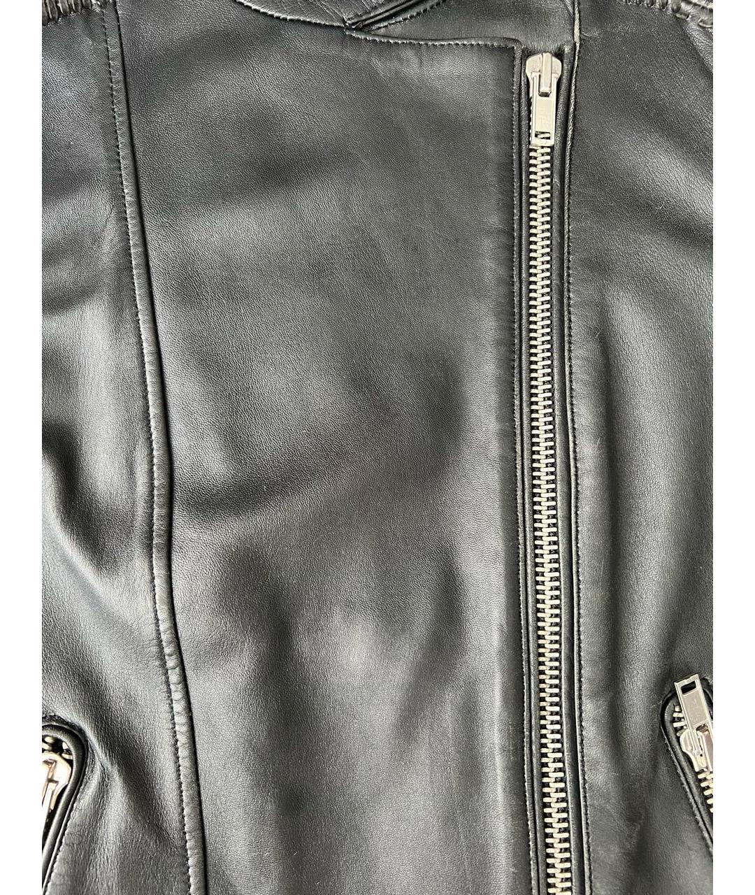 MAJE Черная кожаная куртка, фото 4