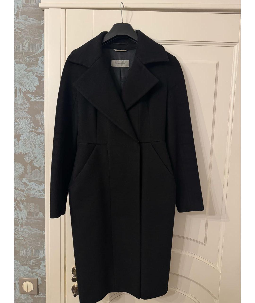 SPORTMAX Черное кашемировое пальто, фото 7