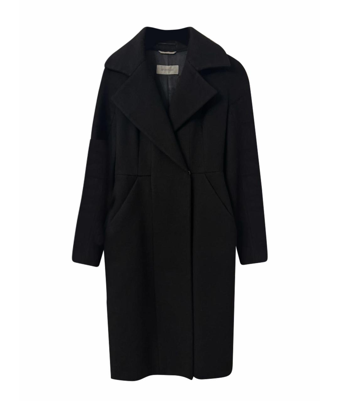 SPORTMAX Черное кашемировое пальто, фото 1