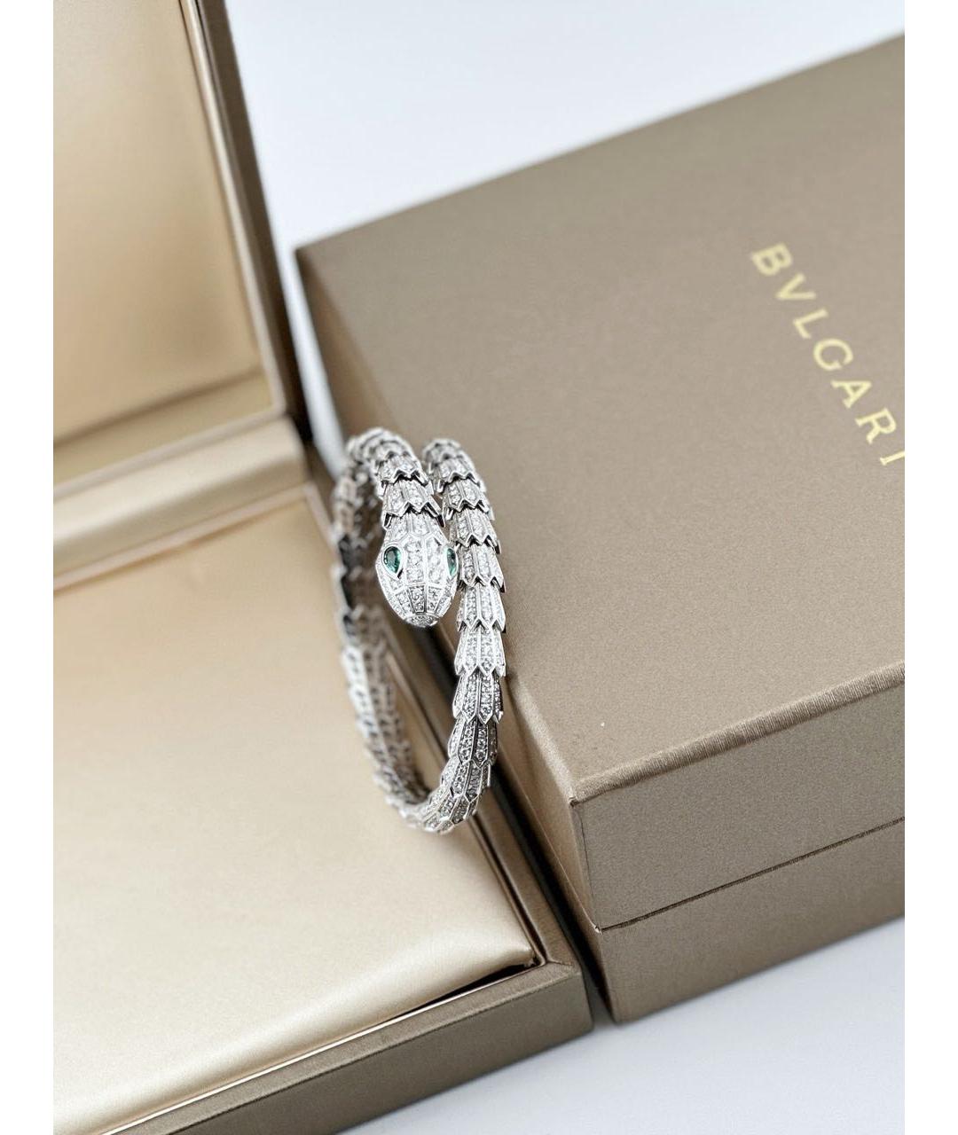 BVLGARI Серебрянный браслет из белого золота, фото 8
