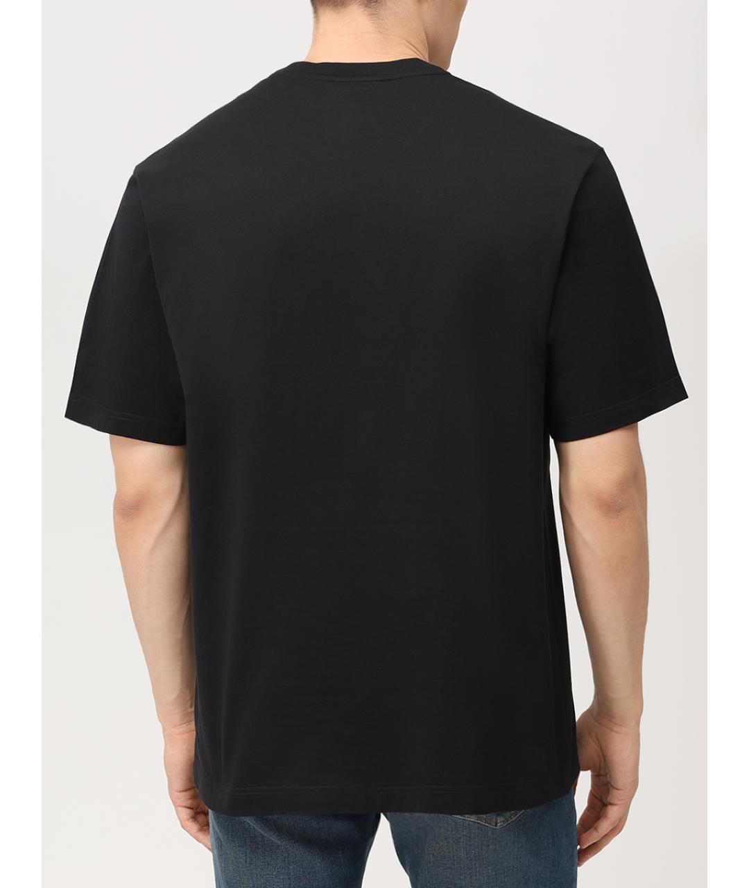 DOLCE&GABBANA Черная хлопковая футболка, фото 3