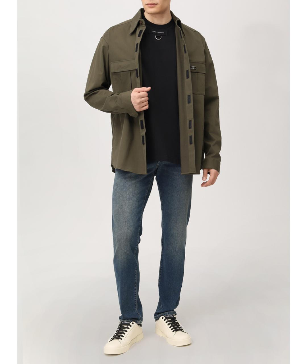 DOLCE&GABBANA Черная хлопковая футболка, фото 2