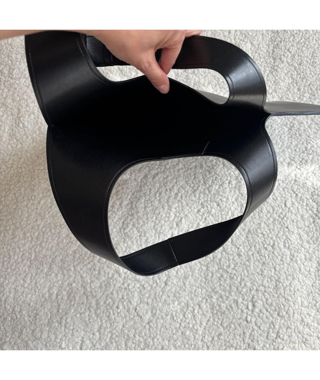 COPERNI Черная кожаная сумка с короткими ручками, фото 4