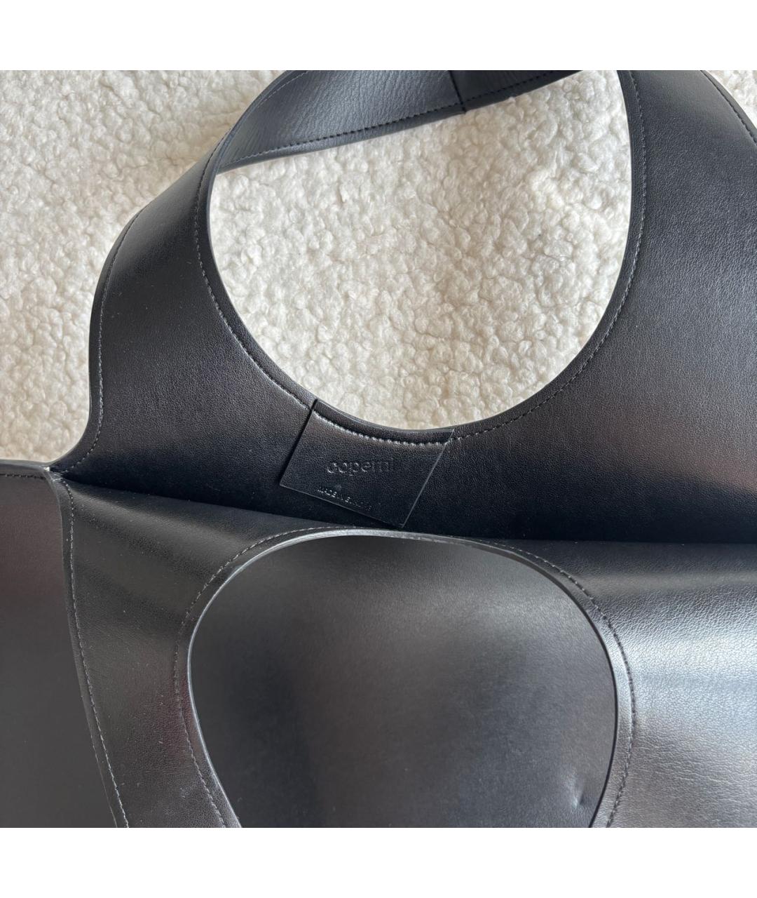COPERNI Черная кожаная сумка с короткими ручками, фото 7