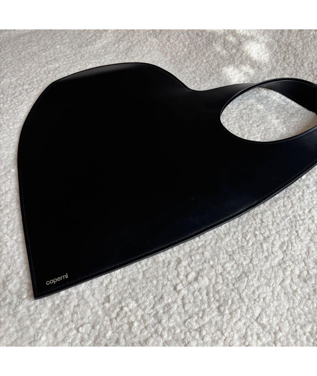 COPERNI Черная кожаная сумка с короткими ручками, фото 3