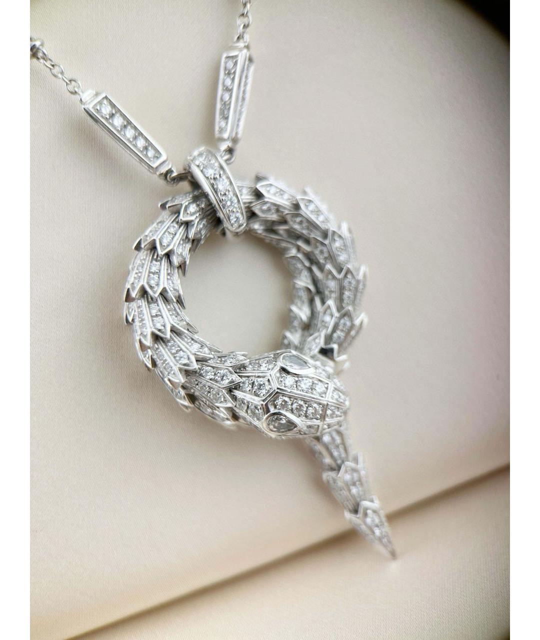 BVLGARI Серебряное колье из белого золота, фото 2