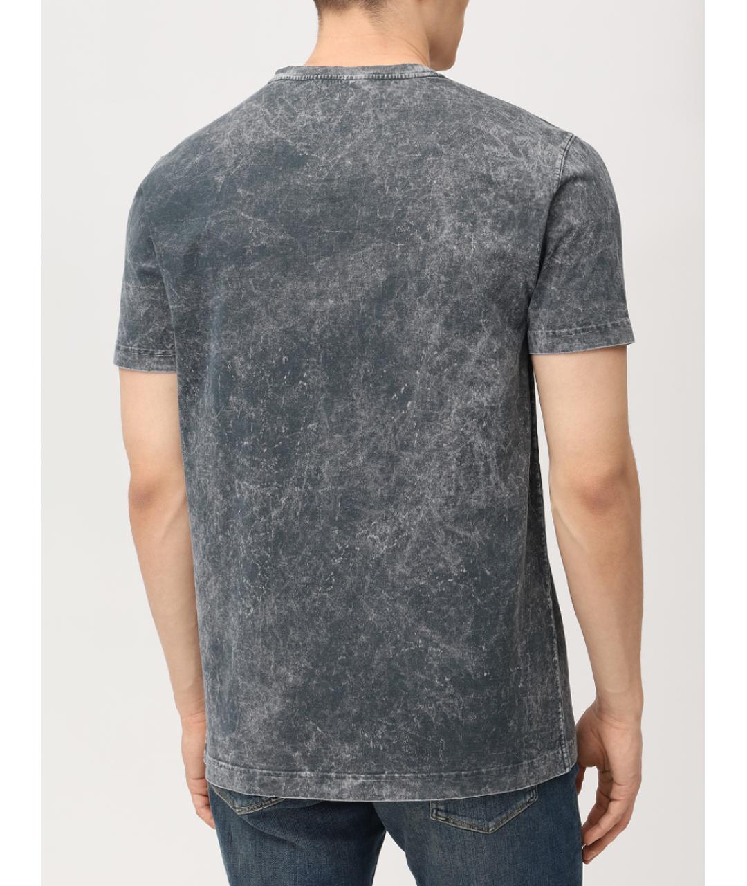 DOLCE&GABBANA Серая хлопковая футболка, фото 3