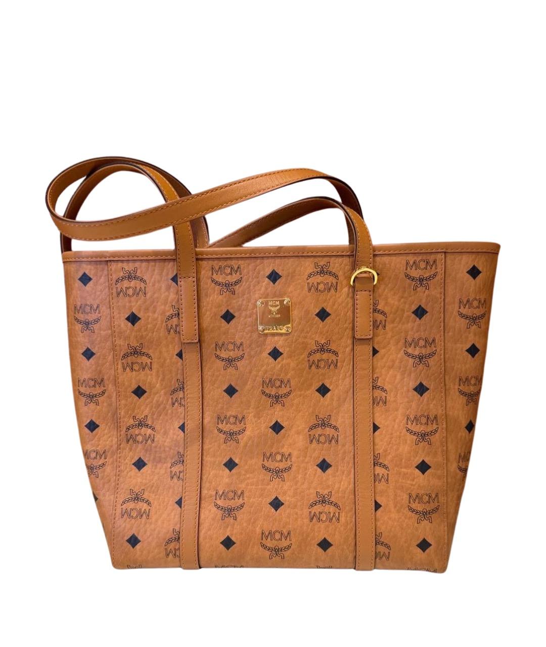 MCM Коричневая кожаная сумка тоут, фото 1