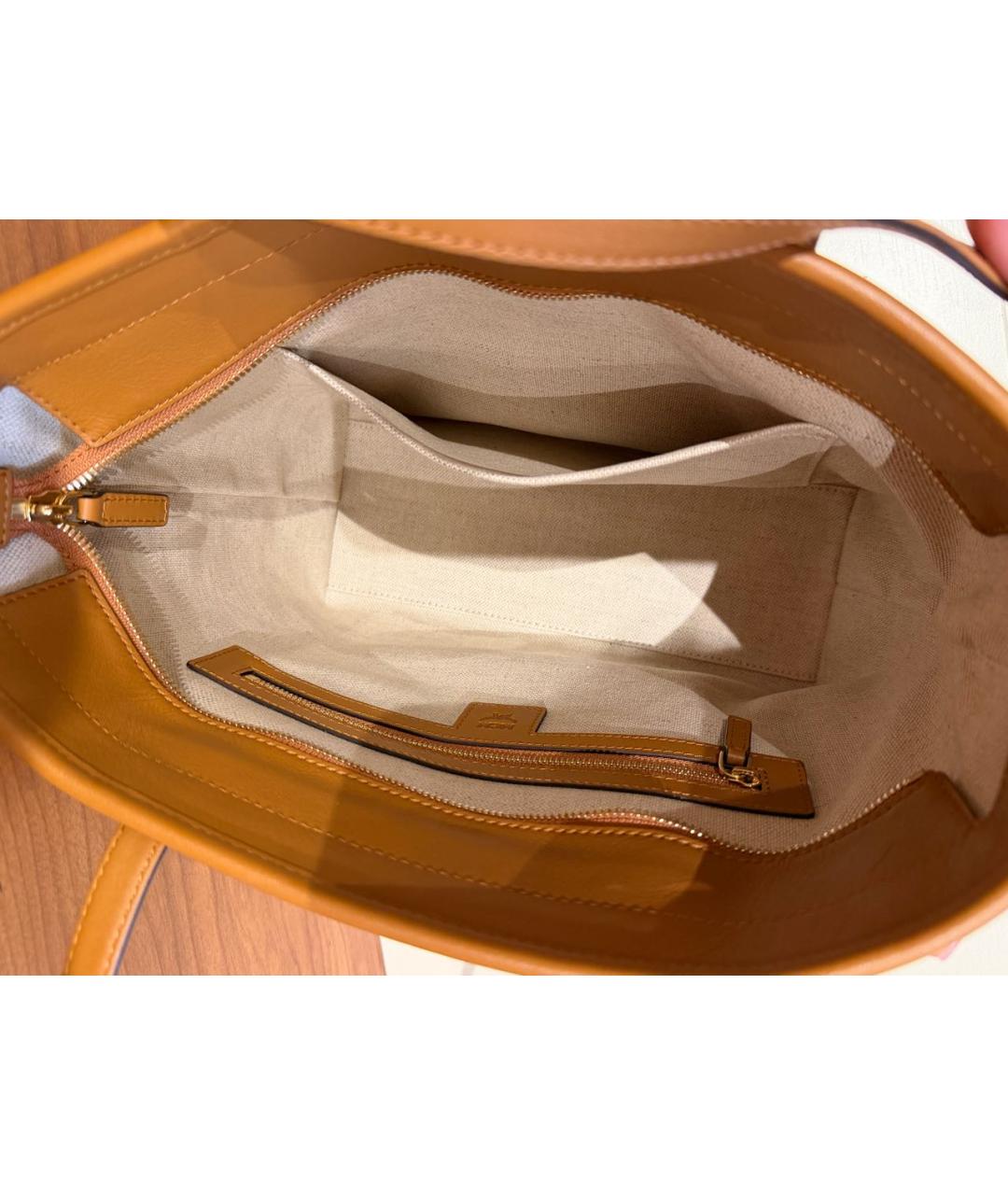 MCM Коричневая кожаная сумка тоут, фото 4