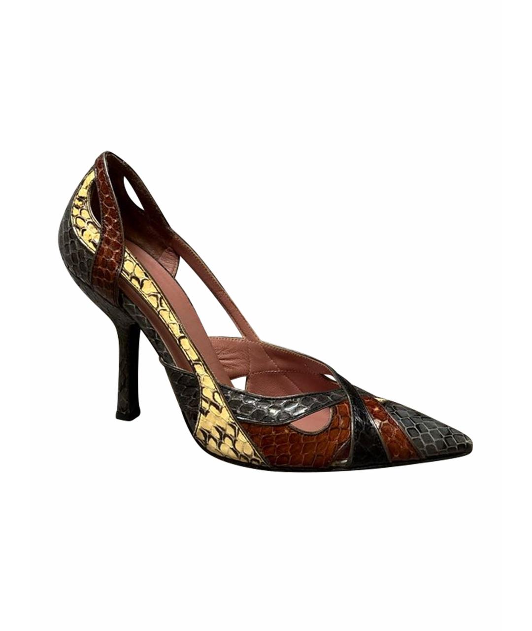 MIU MIU Серые кожаные туфли, фото 5