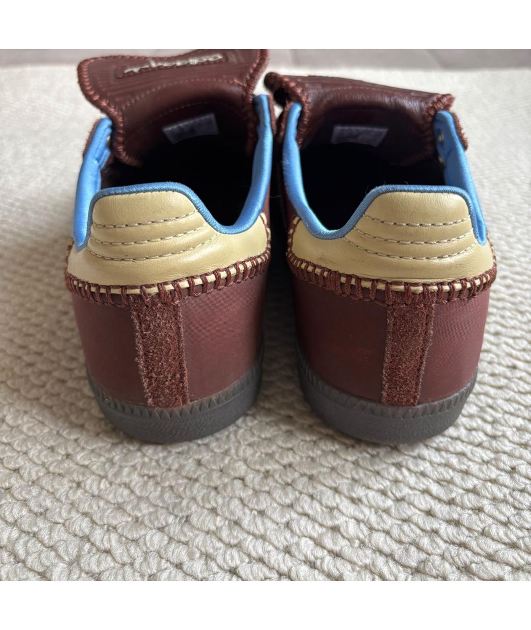 ADIDAS Бордовые кожаные кеды, фото 4