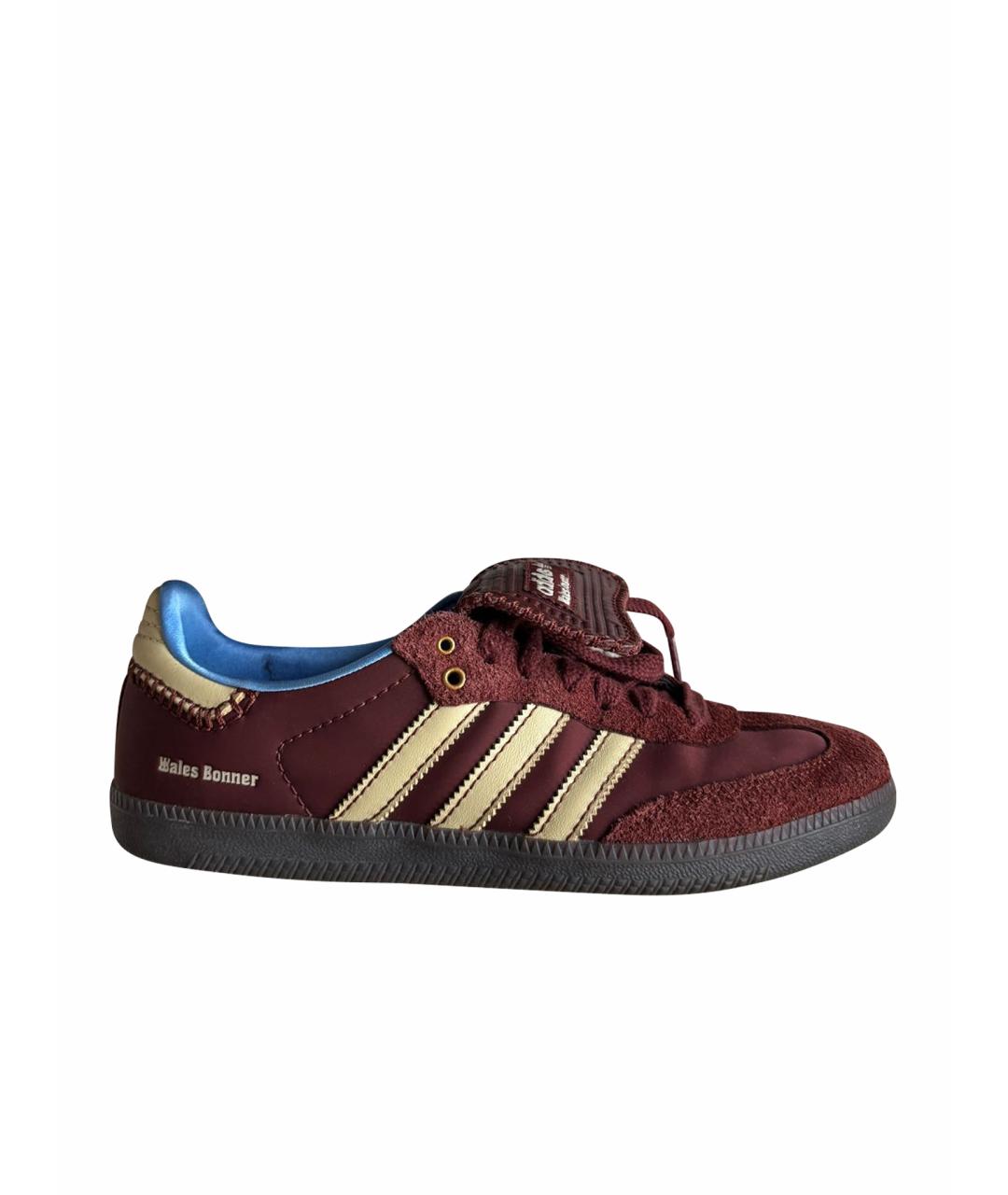 ADIDAS Бордовые кожаные кеды, фото 9