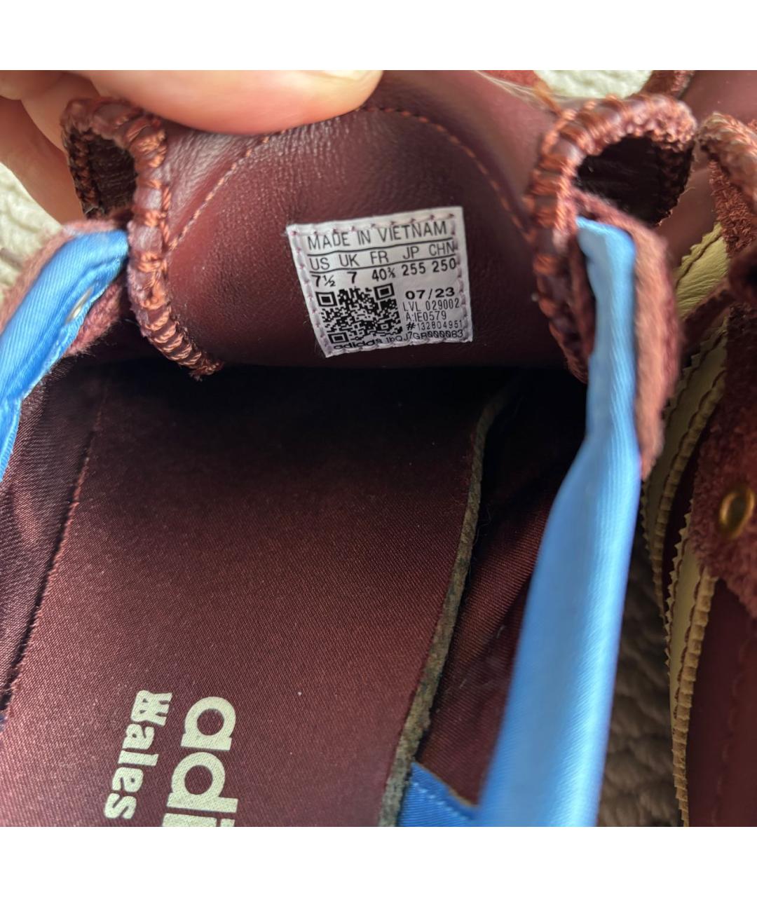 ADIDAS Бордовые кожаные кеды, фото 8